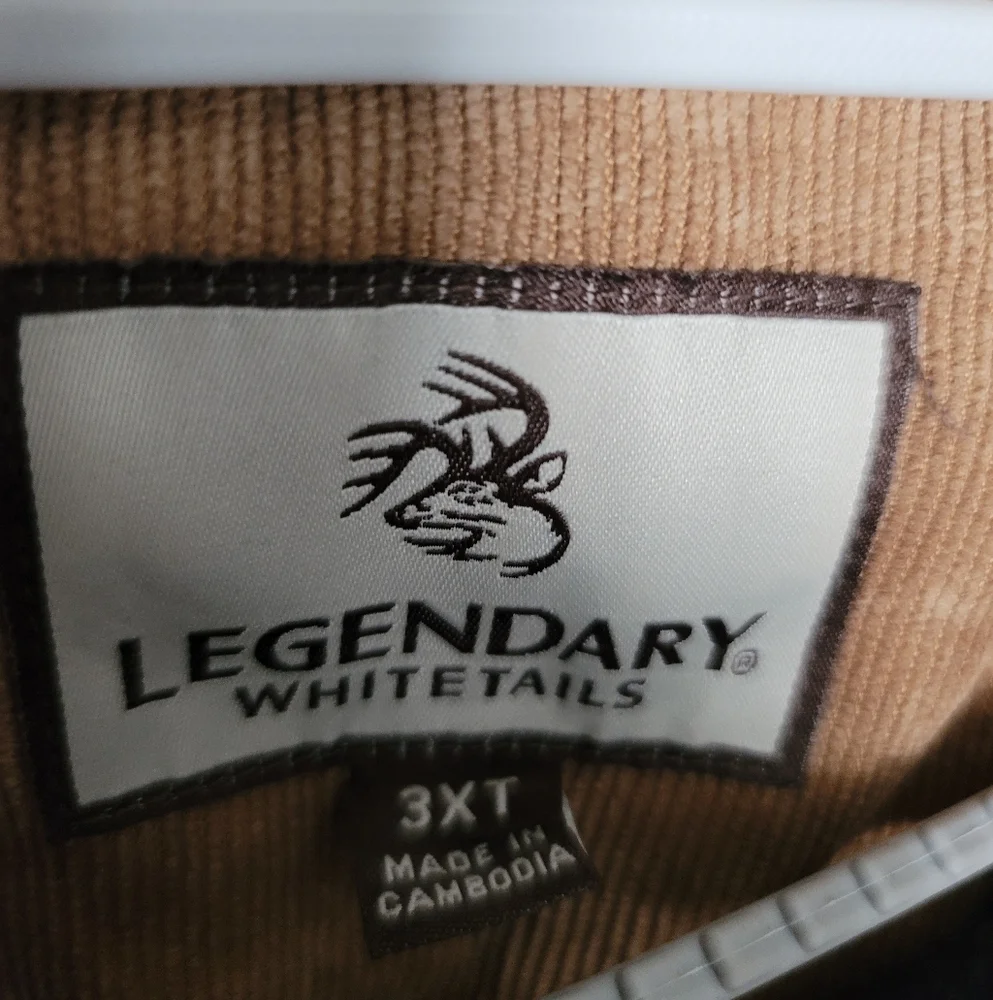 Legendary‎ Whitetails Flannel Button Down Overshirt Size XLT Green - Picture 8 of 12